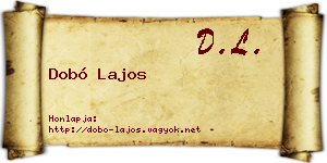 Dobó Lajos névjegykártya